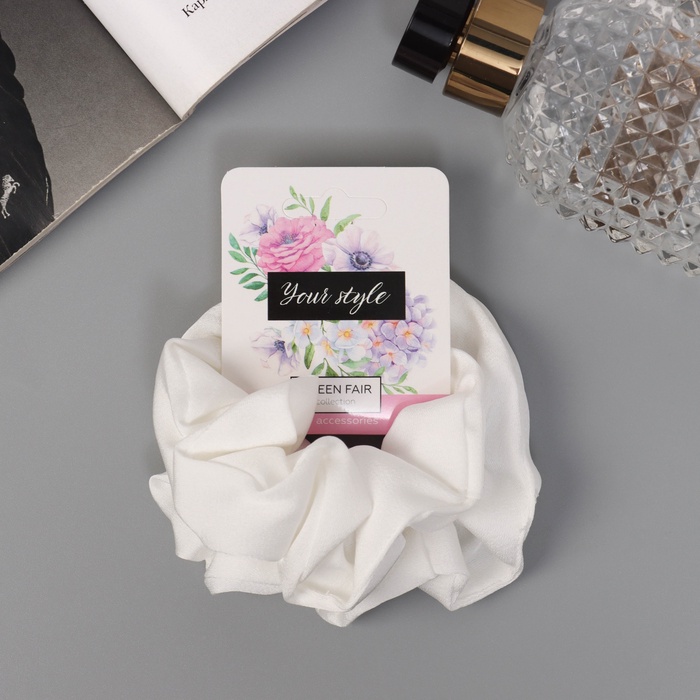 Резинки для волос «Орбита», набор 2 шт., Ариадна классик, 10 см, белый