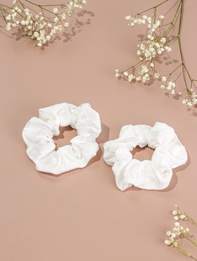 Резинки для волос QF «Орбита», набор 2 шт., Ариадна полосы, 9 см, белые (комплект 6 шт)