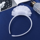 Ободок для волос «Школьница», облачко, d=10 см, белый - Фото 2