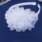 Ободок для волос «Школьница», облачко, d=10 см, белый - Фото 3