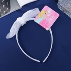 Ободок для волос Выбражулька «Школьница», бант классик, 11×1 см, белый - Фото 4