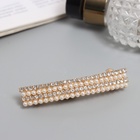 Заколка - автомат для волос «Диана», прямой, 7 см, золото - Фото 2