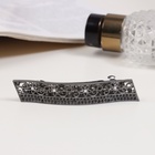 Заколка - автомат для волос «Лолита», прямой, 8 см, тёмное серебро - Фото 2