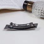 Заколка - автомат для волос «Лолита», прямой, 8 см, тёмное серебро - Фото 3