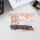 Заколка - автомат для волос «Лолита», прямой, 8 см, тёмное серебро - Фото 4