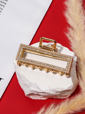 Крабик для волос «Эмили», прямой, 7 см, золото (комплект 6 шт)