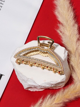 Краб для волос «Эмили», дуга, 7 см, золото (комплект 6 шт)