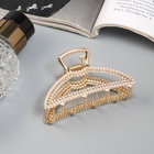 Краб для волос «Эмили», дуга, 7 см, золото (комплект 6 шт) - фото 54794183