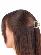 Крабик для волос «Карэн», прямой, 4 см, золото (комплект 6 шт) - фото 46499894