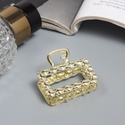 Крабик для волос «Карэн», прямой, 4 см, золото (комплект 6 шт) - фото 46499895