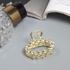 Краб для волос "Карэн" овал, 4 см, золото (6 шт) - фото 809028497