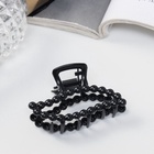 Крабик для волос «Иви», лист, 5 см, чёрный (комплект 6 шт) - фото 46499910 Крабик для волос «Иви», лист, 5 см, чёрный (комплект 6 шт) - фото 46499910