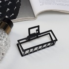 Крабик для волос «Джина», прямой, 7 см, чёрный 10691596