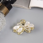 Крабик для волос «Мэнди», бантики, 5 см, золото (комплект 6 шт) - фото 46499946