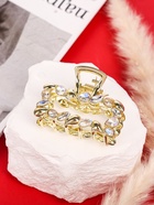 Краб для волос "Кэли" прямой, 5 см, золото (6 шт) - фото 808546061