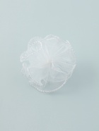 Бант для волос на резинке «Школьница», воздушная волна, 7 см, белый (комплект 6 шт) - фото 54794189