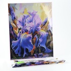 Алмазная мозаика с полным заполнением на холсте с подрамником «Ирисы», 40×50 см - Фото 2