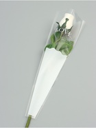 Пакет конус для цветов, «Чувства», 12.5×4×45±1 см, белый - Фото 1