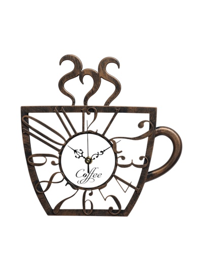 Часы настенные интерьерные Coffee, серия: Кухня, бесшумные, плавный ход, 28×28 см