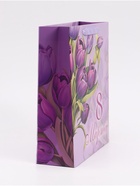 Пакет подарочный ламинированный вертикальный «Букет», M 25.5×30×9 см - Фото 3