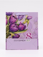 Пакет подарочный ламинированный вертикальный «Букет», M 25.5×30×9 см - Фото 5