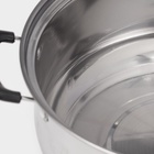 Кастрюля Promo, 3.7 л, 24×9.5 см, стеклянная крышка, нержавеющая сталь - Фото 4