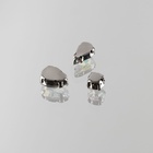 Стразы пришивные «Ассорти», в оправе, набор 50 шт., голографические, серебристые - Фото 3