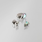 Стразы пришивные «Ассорти», в оправе, набор 50 шт., голографические, серебристые - Фото 4