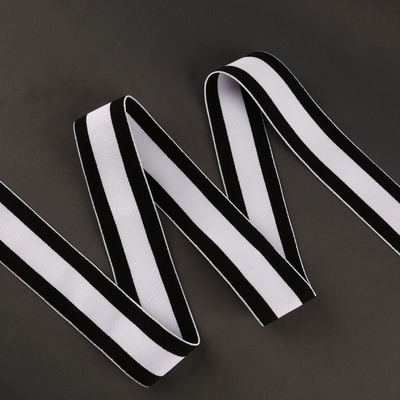 Резинка тканая, мягкая, 40 мм, 4.5±1 м, чёрная, белая