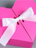 Подарочная коробка - сердце, самосборная, розовая, с лентой, 17×17×6 см - Фото 2