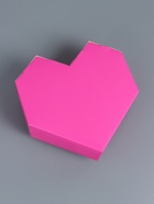 Подарочная коробка - сердце, самосборная, розовая, с лентой, 17×17×6 см - Фото 3