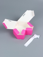 Подарочная коробка - сердце, самосборная, розовая, с лентой, 17×17×6 см - Фото 4