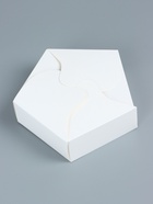 Коробка под 6 капкейков, фигурная, 18×18×5 см, белая - Фото 2