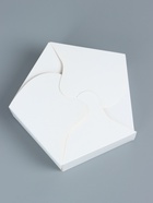 Коробка кондитерская для десертов, капкейков и трайфлов, фигурная, 18×18×5 см, белая - Фото 2