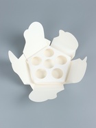 Коробка кондитерская для десертов, капкейков и трайфлов, фигурная, 18×18×5 см, белая - Фото 4