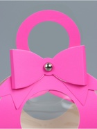 Подарочная коробка в форме сумочки, складная, с бантом и ручкой, ПВХ окно, розовая, 13×6.5×4 см - Фото 2