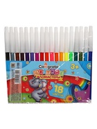 Фломастеры 18 цветов, невентилируемый колпачок - Фото 5