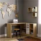 УЦЕНКА Стол письменный СПЛ-1, 1350х1238х750, Дуб сонома/Белый глянец 10856627