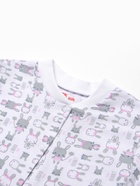 Кофточка детская ATA kids «Зайки», белая/розовая, рост 68 - Фото 2