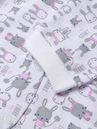 Кофточка детская ATA kids «Зайки», белая/розовая, рост 68 - Фото 3