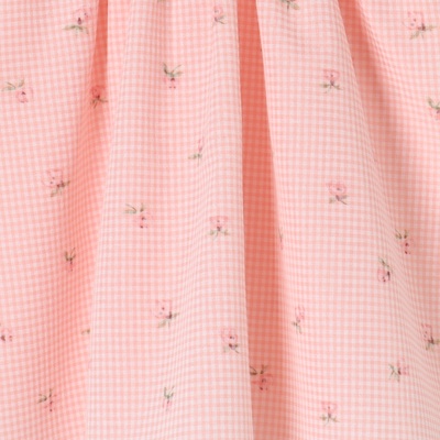 Ткань плательная «Цветочек», 50% хлопок, 50% п/э, 105 г/м², шир.145 ± 5 см, розовая