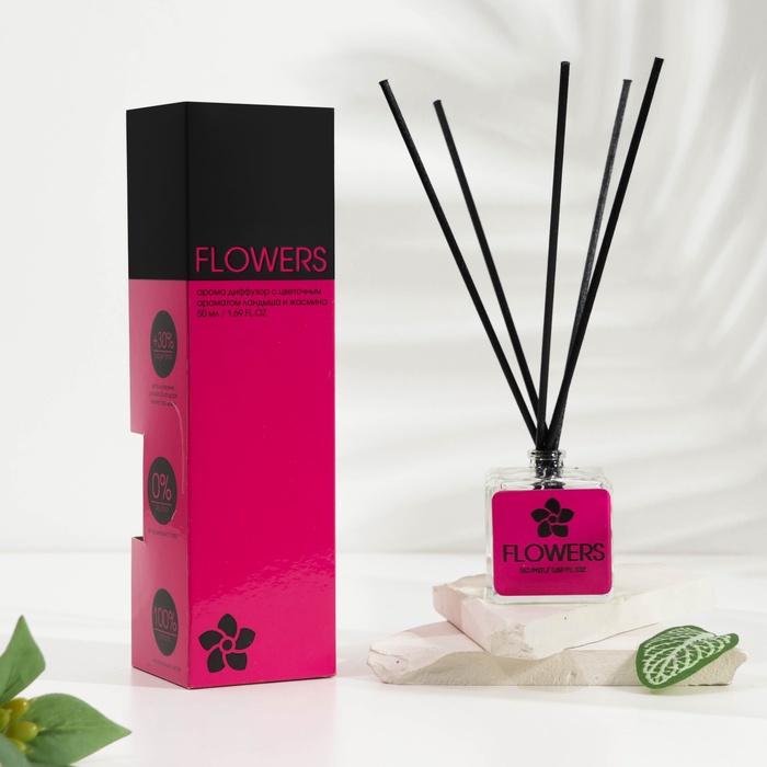Диффузор ароматический NEON AROMA HOME FLOWERS 50 мл - Фото 1