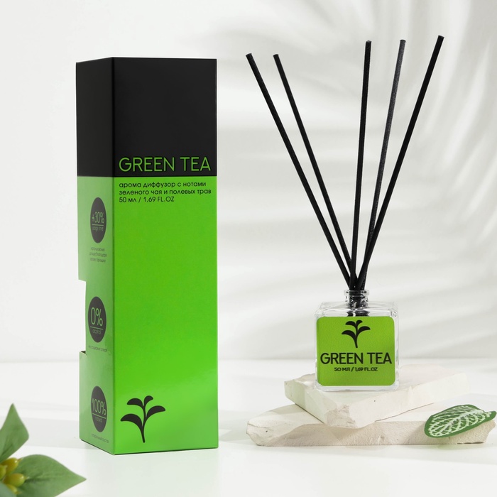 Диффузор ароматический NEON AROMA HOME "GREEN TEA", 50 мл - Фото 1