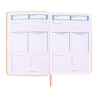 Ежедневник - планер А5, недатированный 200 листов, кожзам, интегральная обложка, софтач, 2 ляссе, резинка, синий - фото 31126654