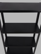 Стеллаж металлический для склада, 4 полки, дерево, 150×75×30 см, чёрный - Фото 5