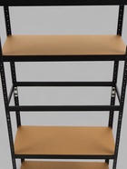 Стеллаж металлический для склада напольный, 5 полок, 180×90×40 см, чёрный - Фото 8