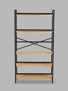 Стеллаж металлический для склада, 5 полок, дерево, 174×89×33 см, чёрный - Фото 3
