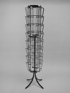 Стойка вращающаяся для прайсов, напольная, 32 кармана А4, 50×50×180, чёрная - Фото 4