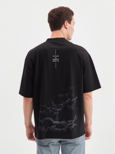 Футболка мужская MINAKU: STARS, чёрная, р-р 52