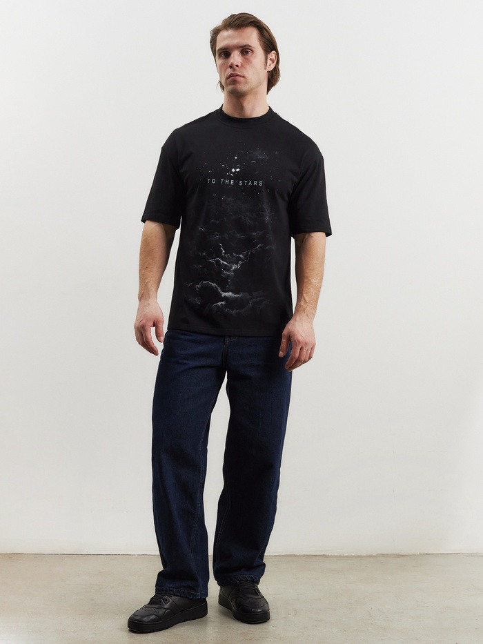 Футболка мужская MINAKU: STARS, размер 56, чёрная